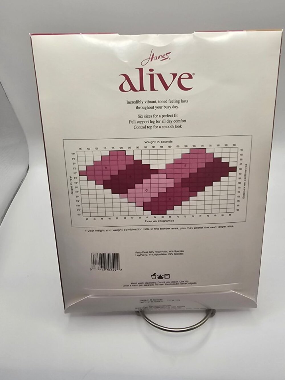 Hanes Alive Support Pantyhose Full Support Control Top Reinforced Toe Simply Nat - Picture 4 of 5